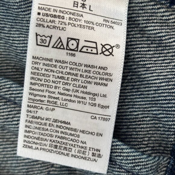 Retro Gap Jean Jacket in Excellent Condition with Sherpa Like Partial Lining - L - Picture 8 of 10